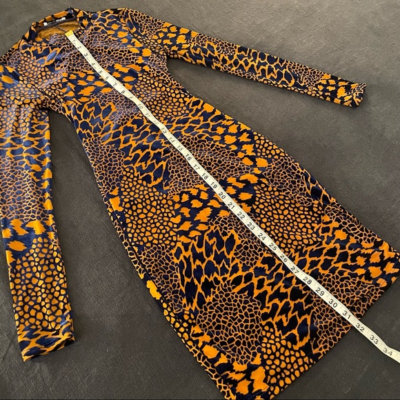 Fashion Nova Wild About You Velvet Mini Dress - Mustard/combo Size XS - Picture 12 of 14